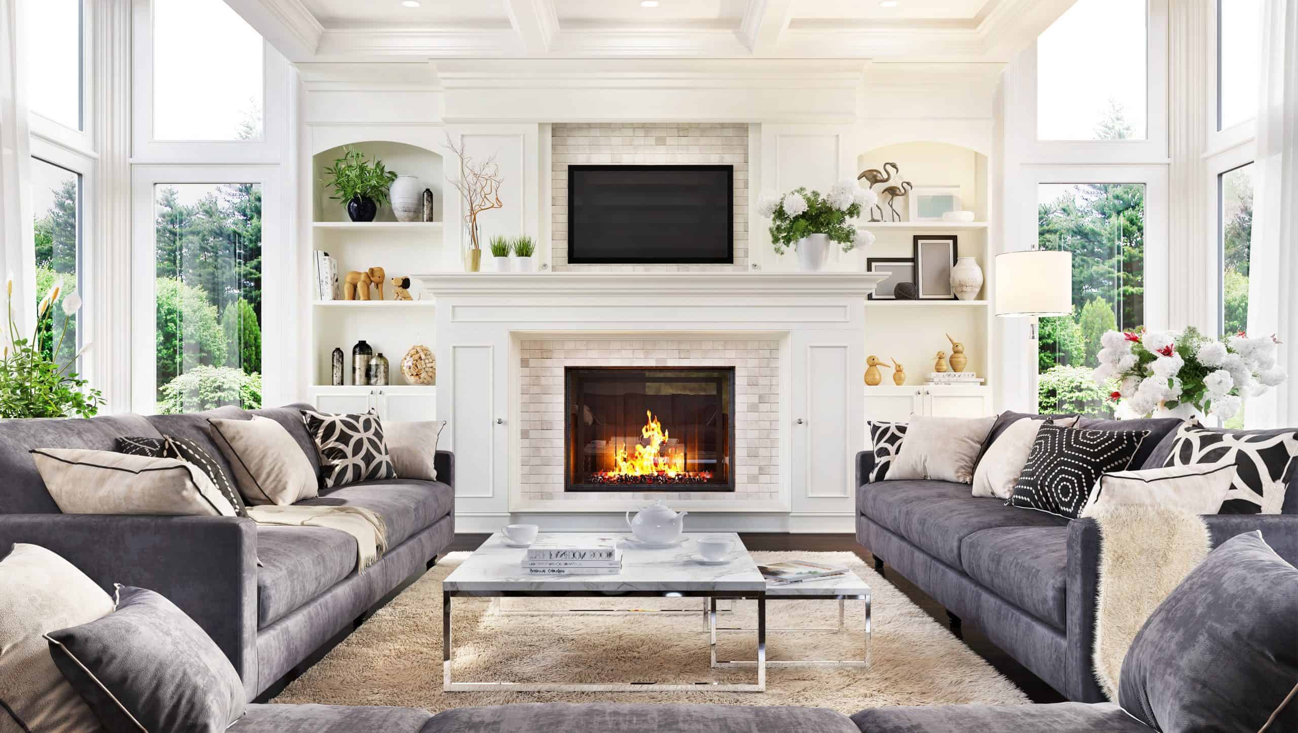 Elegant accessories for a glamorous living room