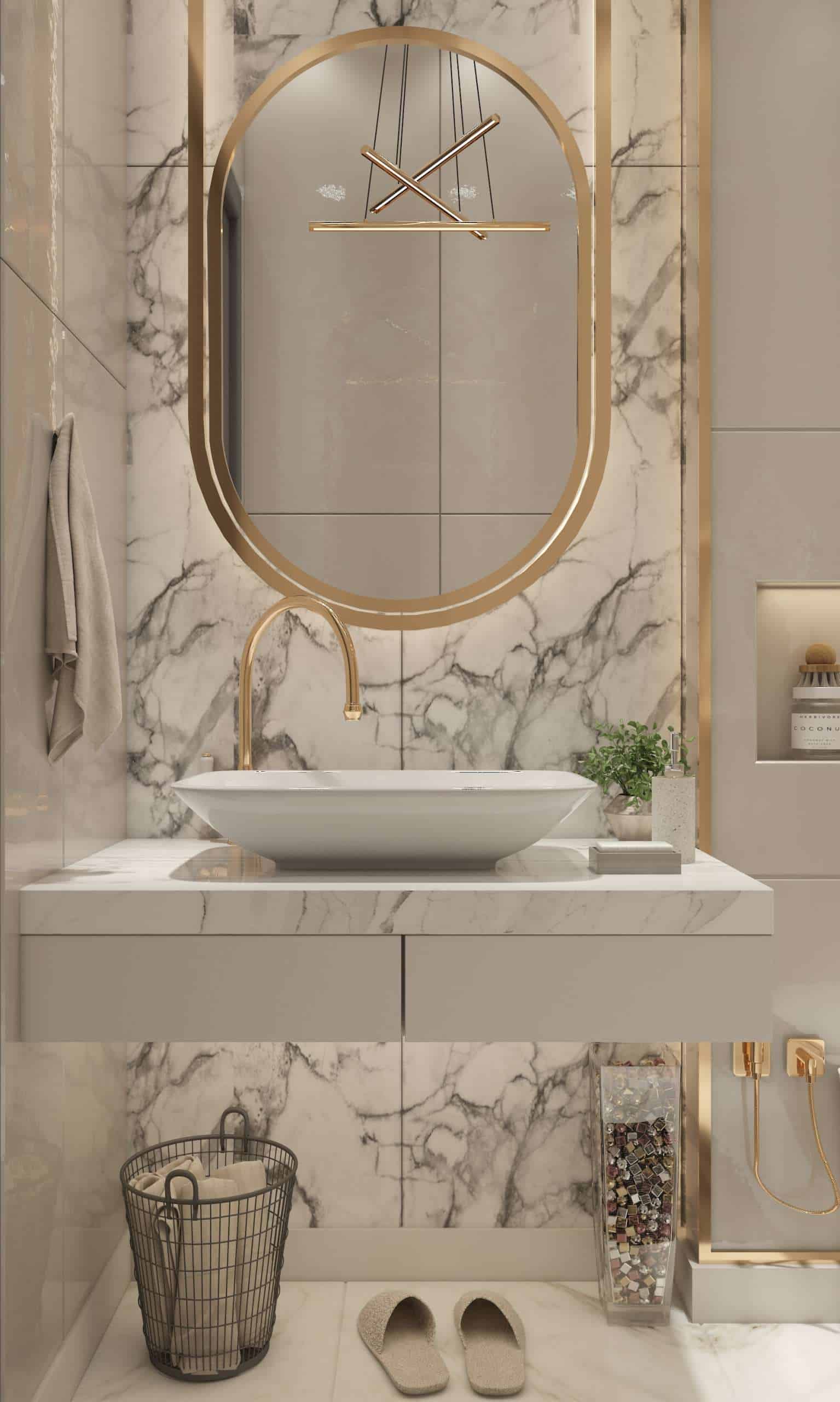 Marble bathroom – how to arrange it?